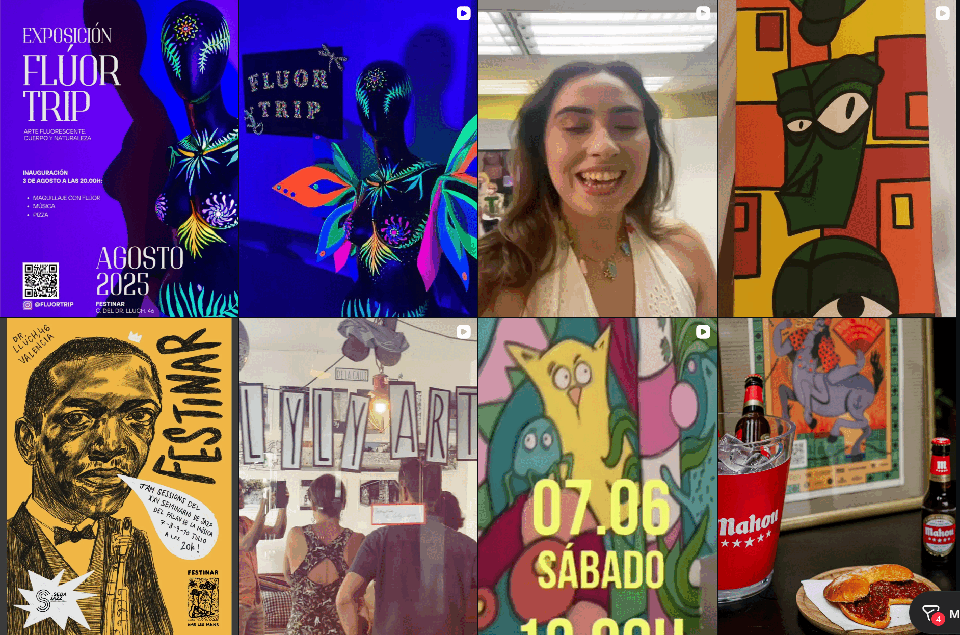 Colourful art and performance imagery