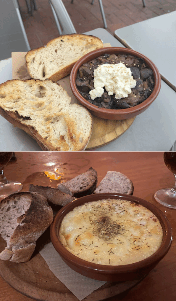Festinar sharing dishes with bread